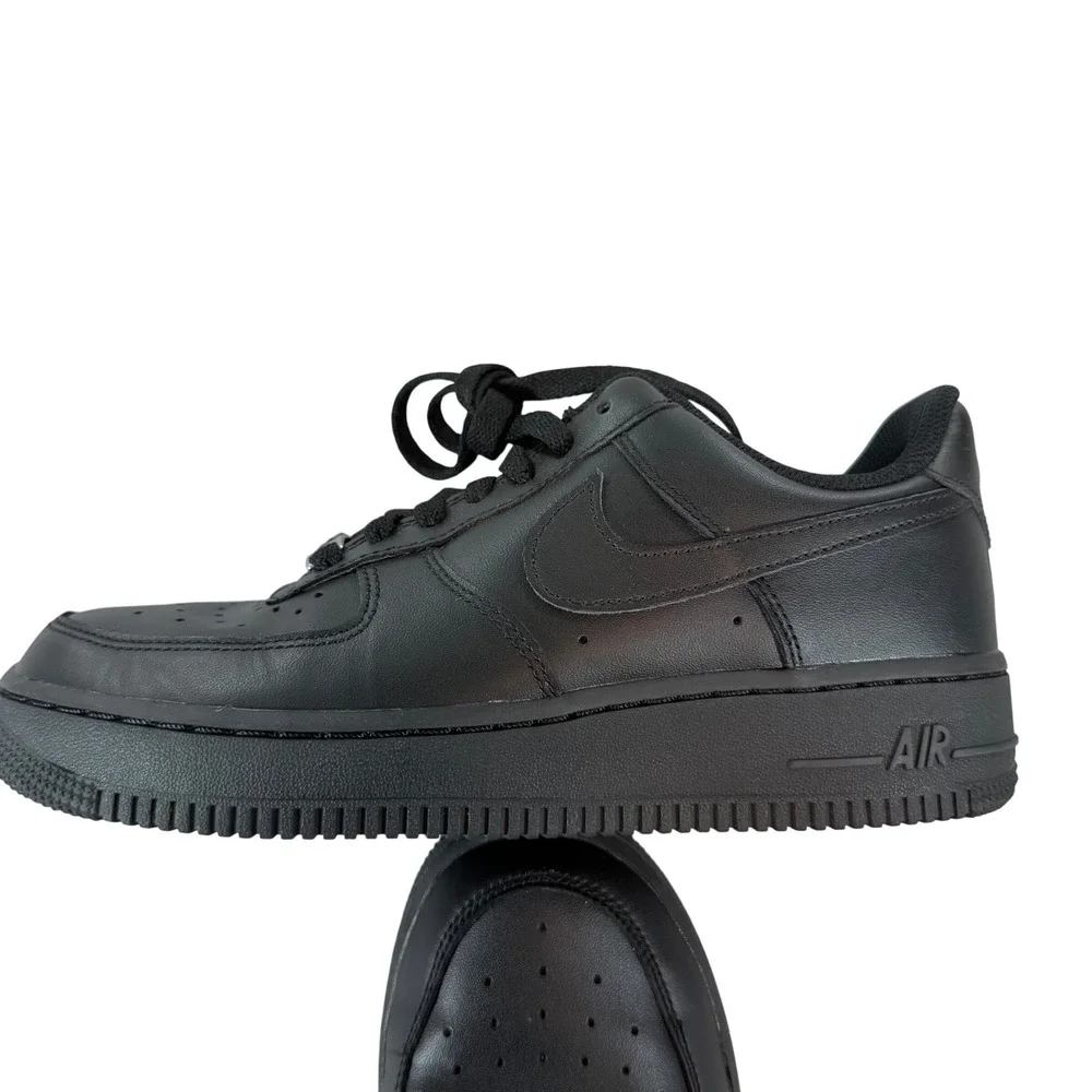 Nike Air Force 1‎ Low Triple Black Leather Sneakers Women's 7.5 AF1